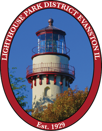 Grosse Point Lighthouse in winter.